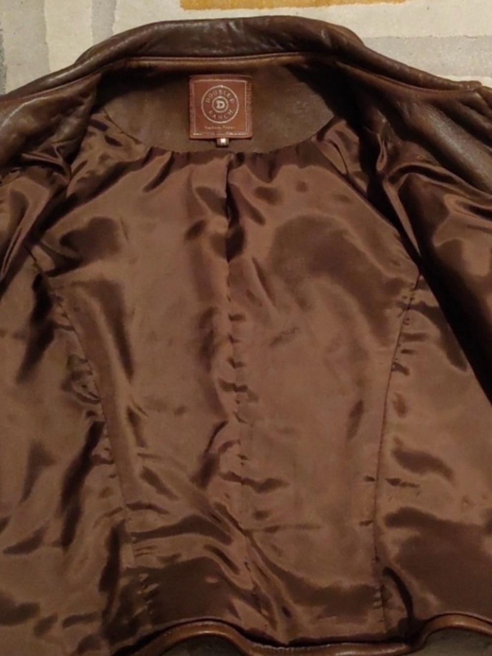 Vintage Double D Ranch Brown Leather Concho Jacket M Western Cowgirl - Picture 8 of 10